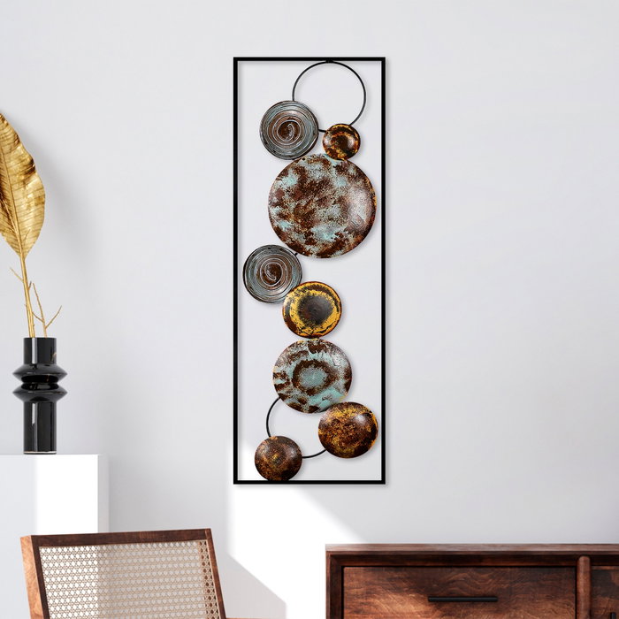 Wallity Textured - 4 Accesorio decorativo de pared de metal Multicolor